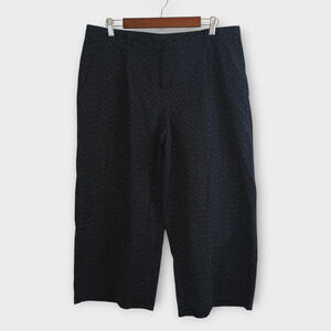 Eileen Fisher Pants Women Black Large Rainfall Wide Leg Crop Casual Minimalist